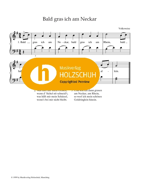 Bald gras ich am Neckar